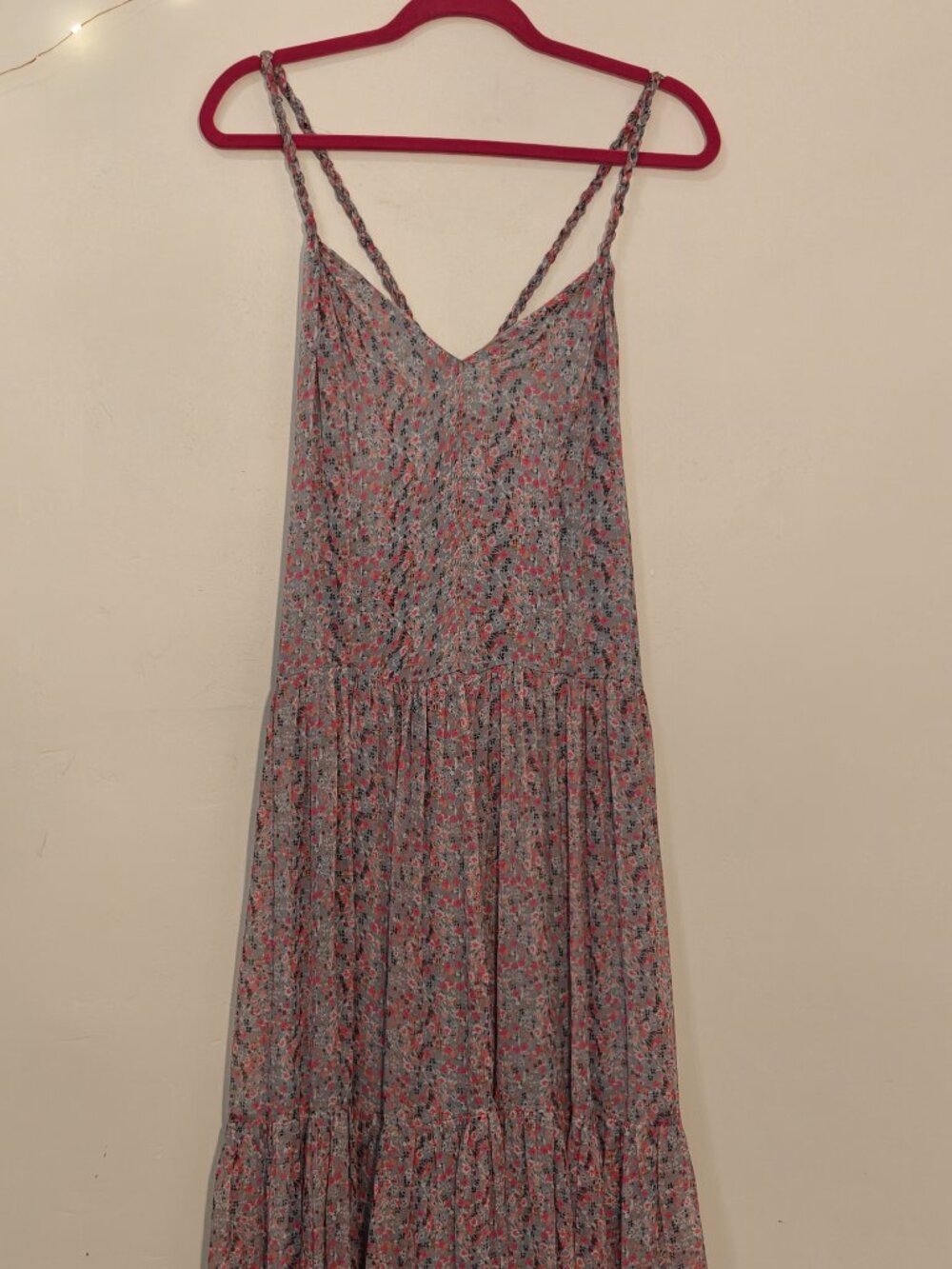 ASTR Eartha Floral Maxi Dress Blue/Purple/Pink